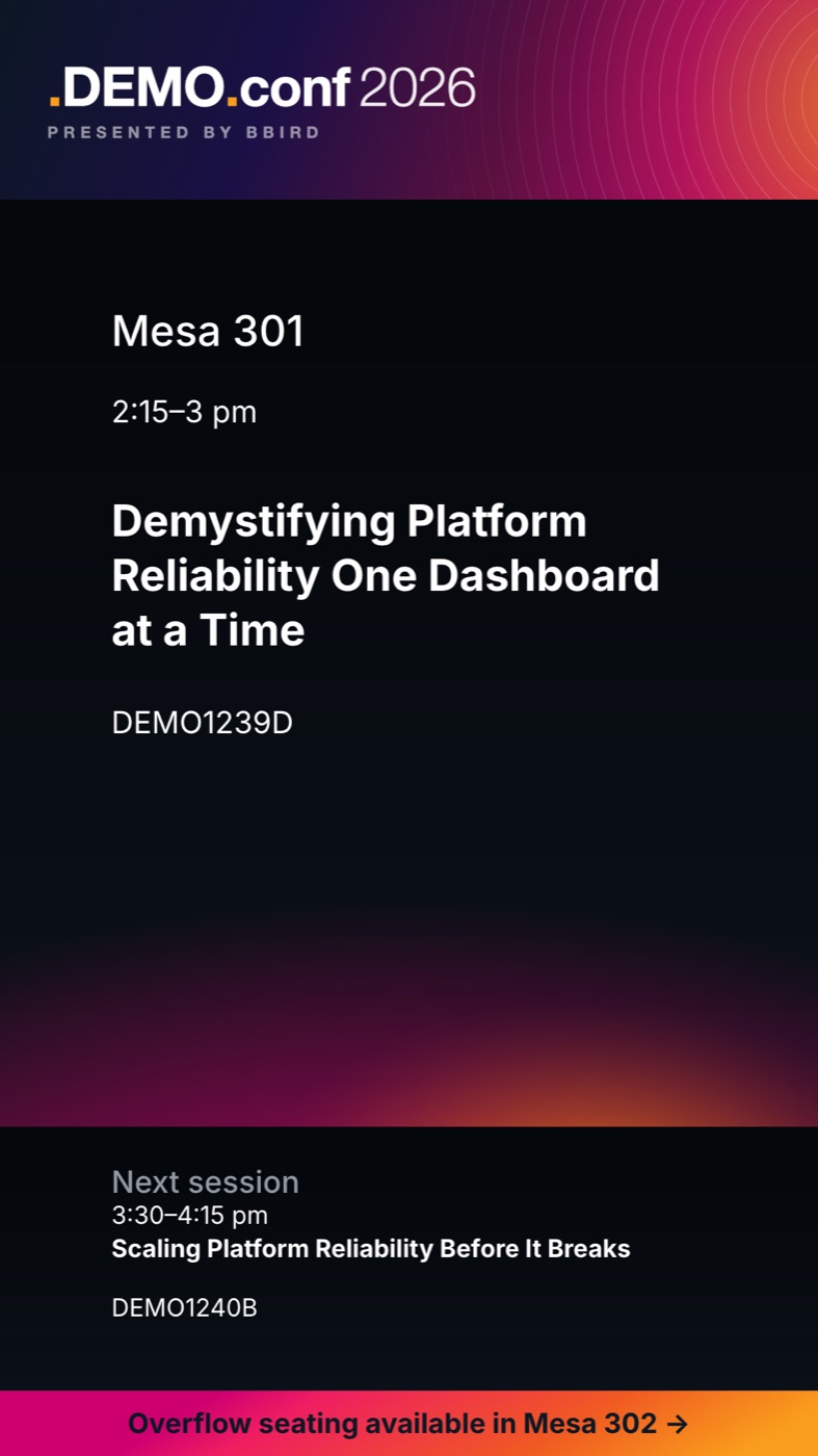 Floor message on the alert bar